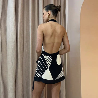 Nordic Style Halter Bare Back Dress HejK.com