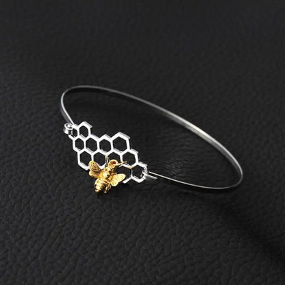 Horizontal Honeycomb with Bee Bracelet WEM Support (www.WEM.support)