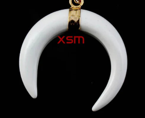 Moon Shape Amethyst Necklace WEM Support (www.WEM.support)