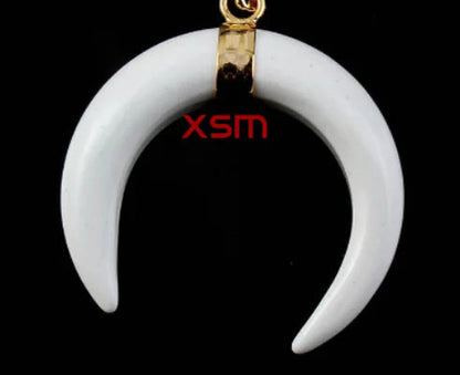 Moon Shape Amethyst Necklace WEM Support (www.WEM.support)