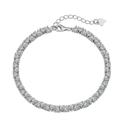 S925 Sterling Silver Hip Hop Zircon Bracelet