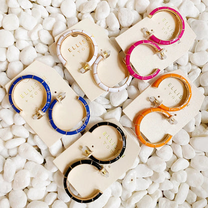 Candy Drop Colored Hoop Earrings WEM Support (www.WEM.support)