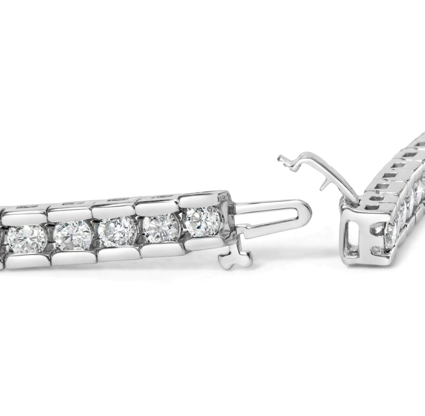 IGI Certified 14K White Gold 6.0Cttw Channel Set Round Diamond Tennis Bracelet (I-J Color, I1-I2 Clarity) - 7" Inches WEM Support (www.WEM.support)