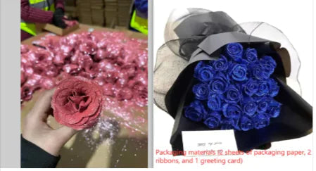 Custom Valentine's Day Bridal Bouquet with Preserved Fresh Flowers WEM Support (www.WEM.support)