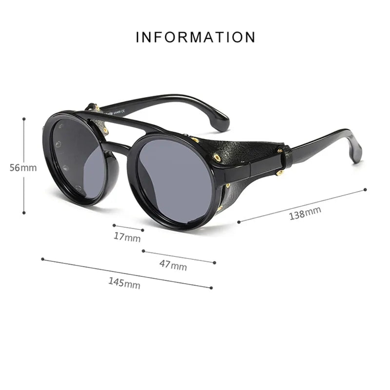 Retro Steampunk Goggles Sunglasses WEM Support (www.WEM.support)
