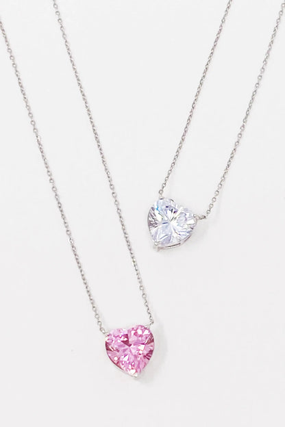 Absolute Beauty Sterling Silver Heart Necklace WEM Support (www.WEM.support)