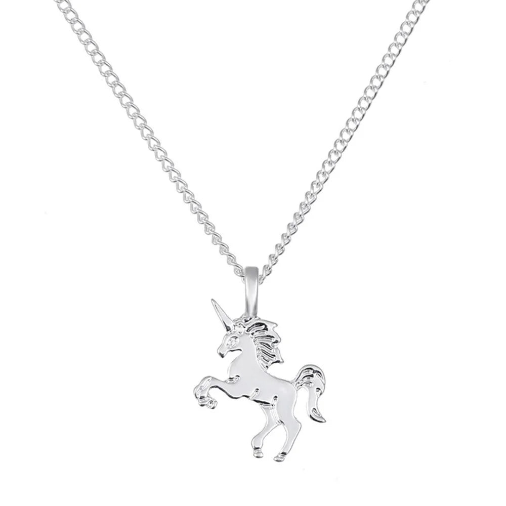 Gold Unicorn Pendant Necklace WEM Support (www.WEM.support)