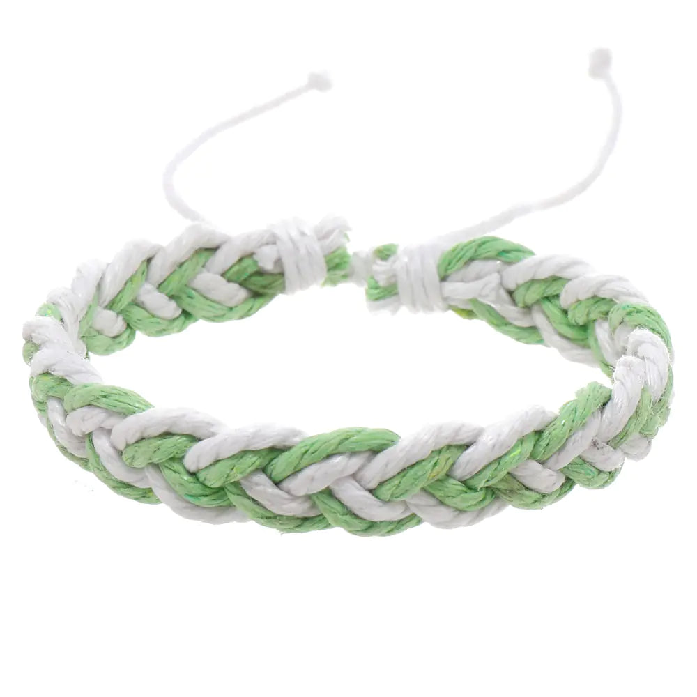 Handwoven Cotton String Bracelet in Artistic Style