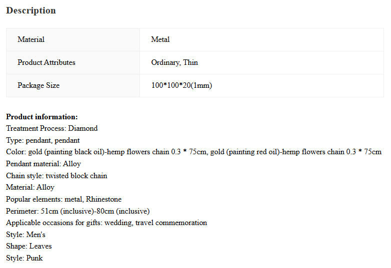 Oil Diamond-embedded Maple Leaves Pendant HejK.com