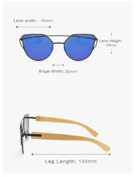 Bamboo Cat Eye Sunglasses WEM Support (www.WEM.support)
