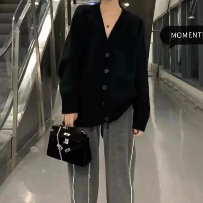 Women's Korean-Style Cozy Soft Knit Sweater Coat WEM Support (www.WEM.support)