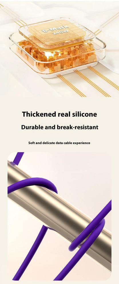 Car Multifunction 240W Four-in-one Data Cable WEM Support (www.WEM.support)