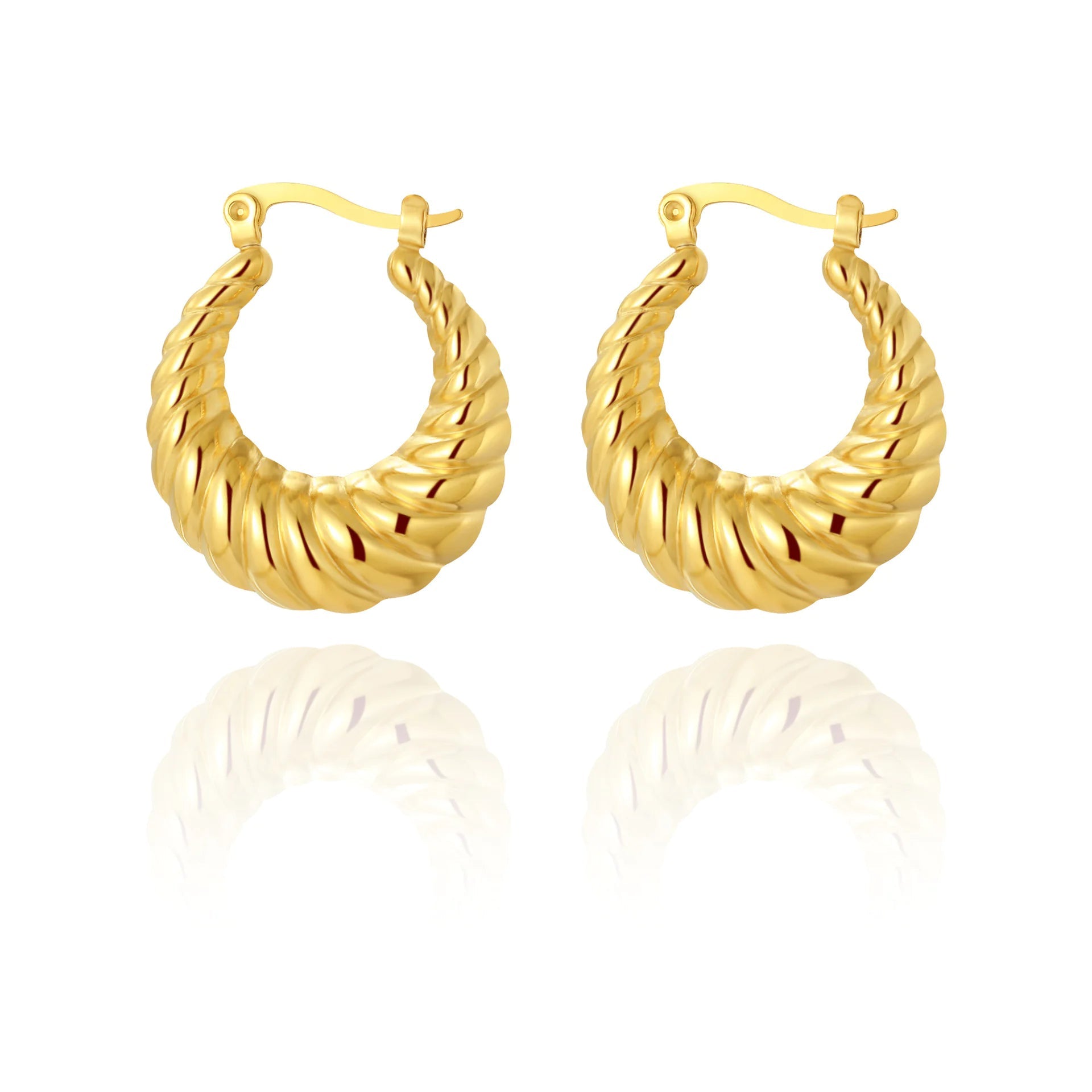 Gold-Plated Crescent Earrings HejK.com