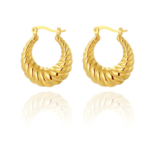Gold-Plated Crescent Earrings HejK.com
