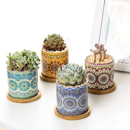 Mandala Planter Set of 4 WEM Support (www.WEM.support)