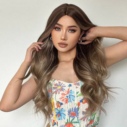 Gradiente Gris-Marrón Peluca Rizada HejK.com Marketplace LLC
