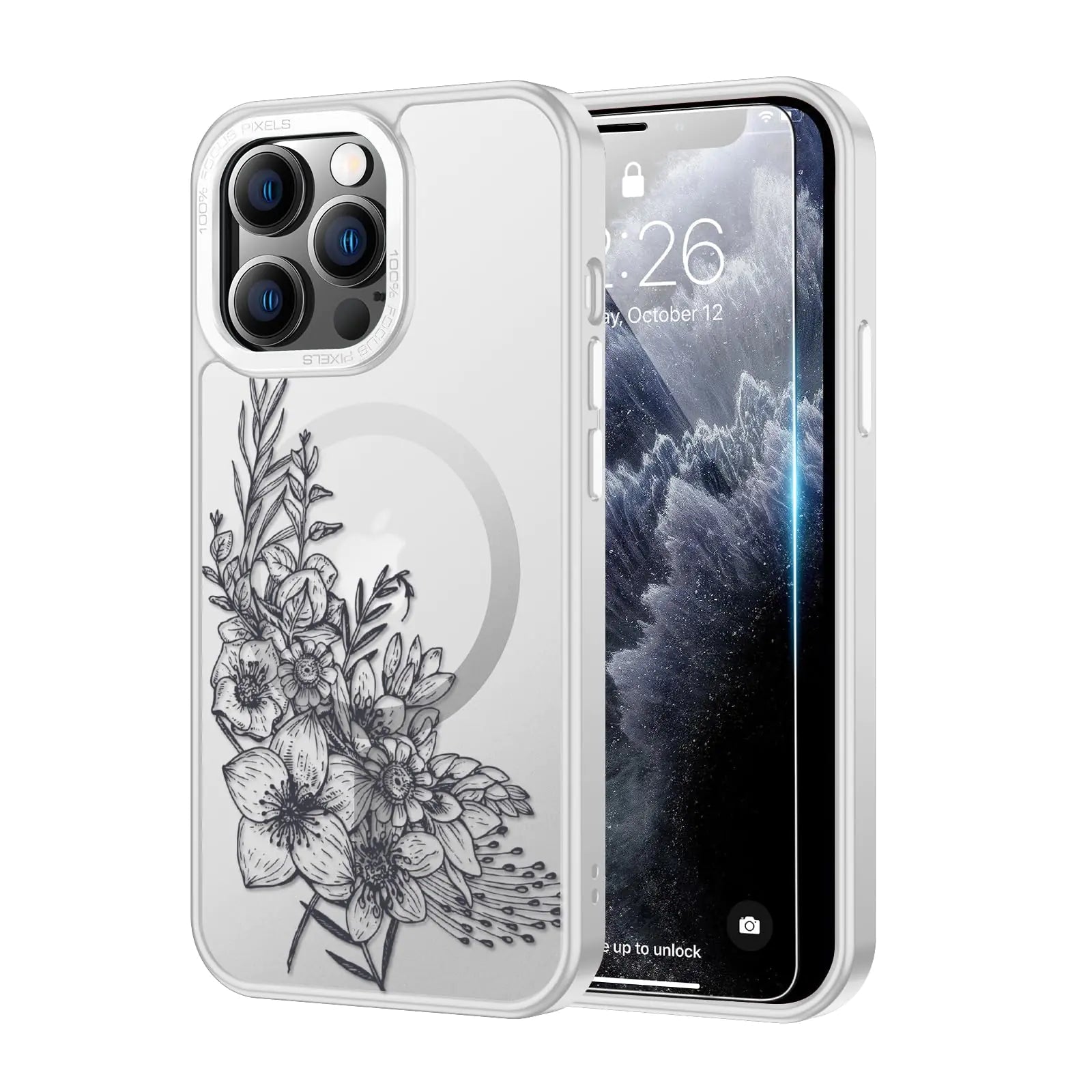 LUHOURI Magnetic for iPhone 13 Pro Max Case with Built-in Kickstand,Screen Protector Included,[Compatible with Magsafe],Slim Fit Shockproof Crystal Cover iPhone 13 Pro Max 6.7" Phone Case Clear Blue HejK.com