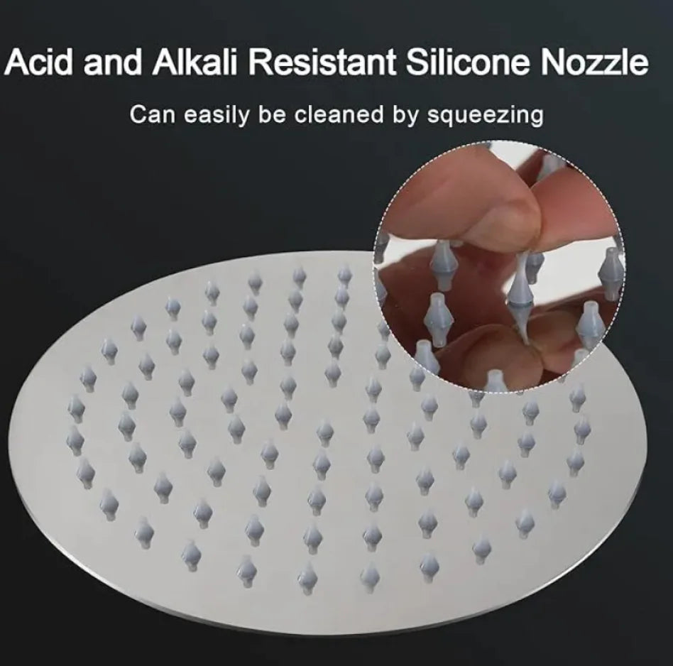 Large Chrome Stainless Steel Rainfall Shower Head