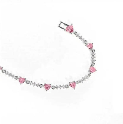 Y2K Heart Rhinestone Bracelet WEM Support (www.WEM.support)