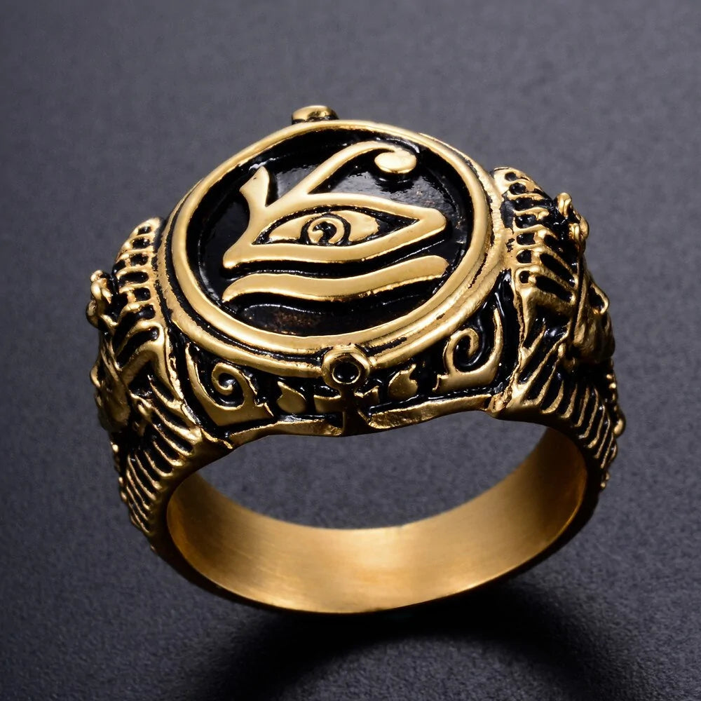 Egyptian Pharaohs Eye of Horus Ring WEM Support (www.WEM.support)