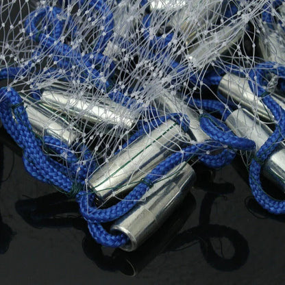 6/8/10/12/16FT Fishing Cast Net Bait Easy Throw Hand Cast Strong Nylon Mesh USA WEM Support (www.WEM.support)