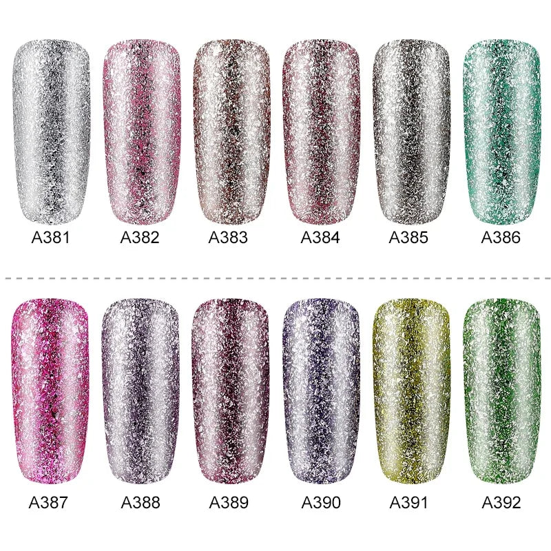 Hybrid Varnishes Gel Nail Polish Set Glitter WEM Support (www.WEM.support)
