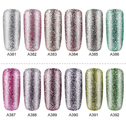 Hybrid Varnishes Gel Nail Polish Set Glitter WEM Support (www.WEM.support)