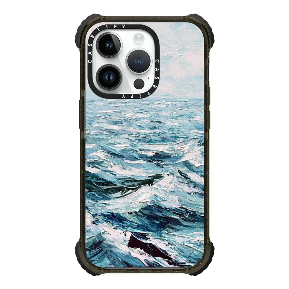 CASETiFY Ultra Impact iPhone 14 Pro Case [5X Military Grade Drop Tested / 11.5ft Drop Protection] - SARILMAK Patchwork - Glossy Black HejK.com
