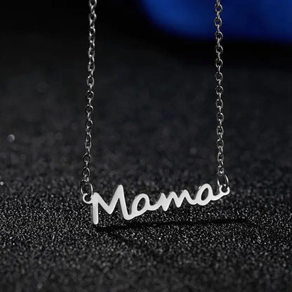 Mama Letter Pendant Necklace WEM Support (www.WEM.support)