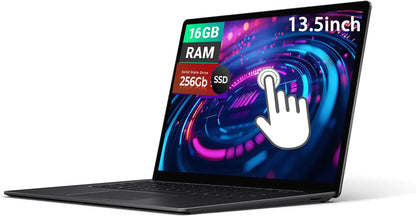 Microsoft Surface Laptop 3 13.5" Touchscreen Notebook Intel Core i5-1035G7 16GB RAM 256 GB SSD Backlit Keyboard Display(2256 x 1504) CAM WiFi Black Windows 10 Pro (Renewed)