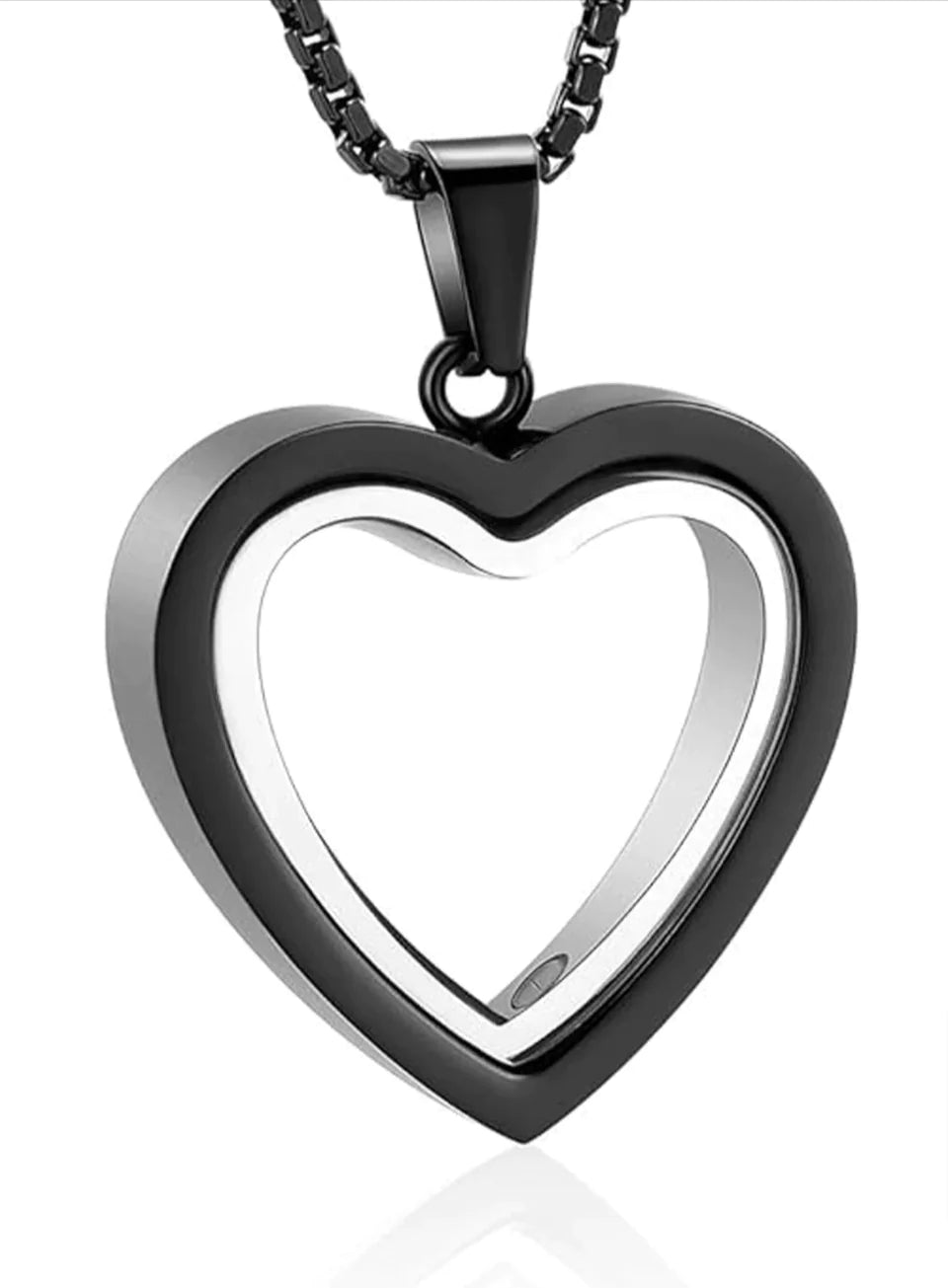 Heartfelt Remembrance: Stainless Steel Heart-Shaped Cremation Pendant WEM Support (www.WEM.support)