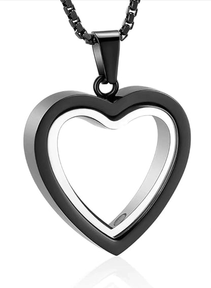 Heartfelt Remembrance: Stainless Steel Heart-Shaped Cremation Pendant WEM Support (www.WEM.support)