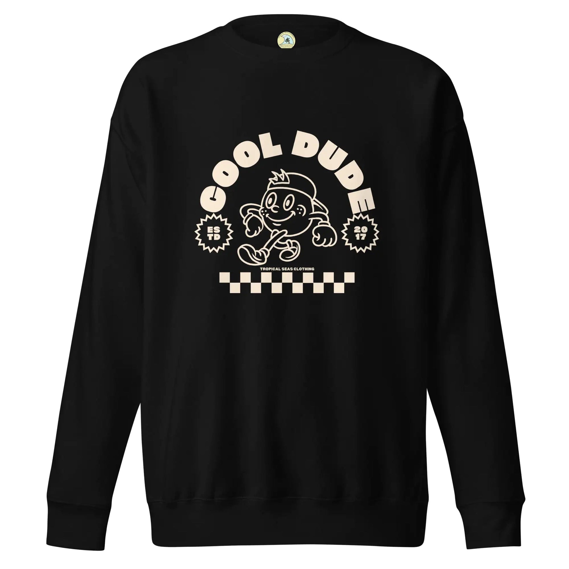 Cool Dude Surfer Premium Sweatshirt WEM Support (www.WEM.support)