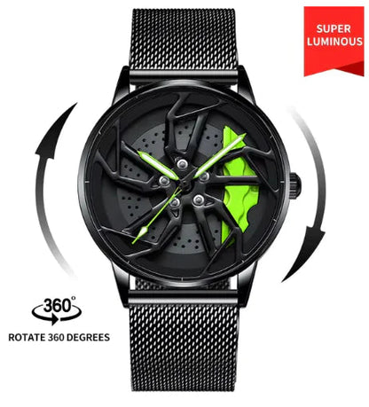Men 3D Real Wheel Watches WEM Support (www.WEM.support)