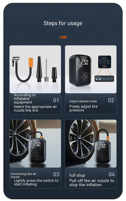 Portable Car Air Inflator WEM Support (www.WEM.support)