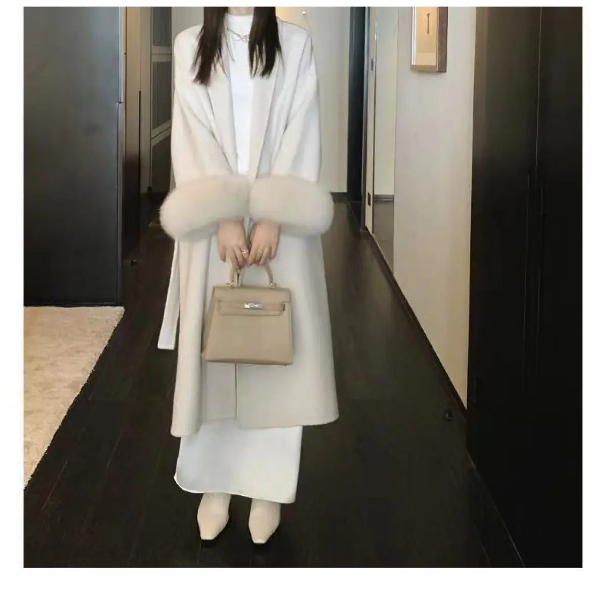 Fox Fur Elegant Double-sided Cashmere Coat WEM Support (www.WEM.support)