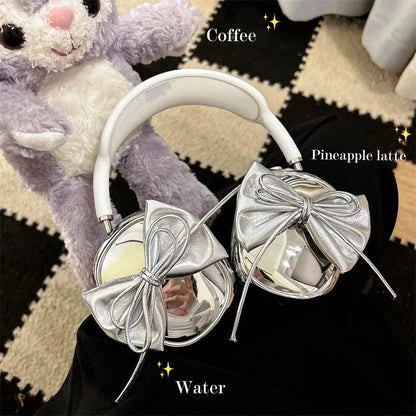 Electroplated Three-dimensional Bow Headphone Case WEM Support (www.WEM.support)