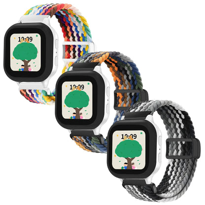 SimpleThings Braided Bands Compatible with Gabb Watch 3e 3 2 1/Gizmo Watch 3 2 1/SyncUP Kids Watch & Cosmo JrTrack 3/2 SE/2/JrTrack, 3Pack Solo Loop Stretchy Bands with Adjustable Easy Buckle for Kids Boys Girls HejK.com