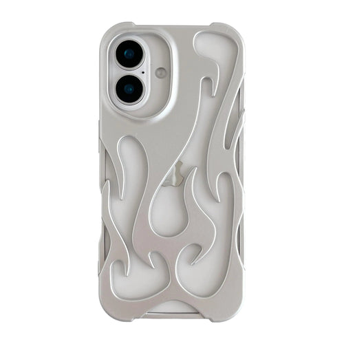 Heat Dissipation for iPhone Case, Solid Color Hollow Flame Matte Soft Phone Case (Silver,for iPhone 12) HejK.com Marketplace LLC