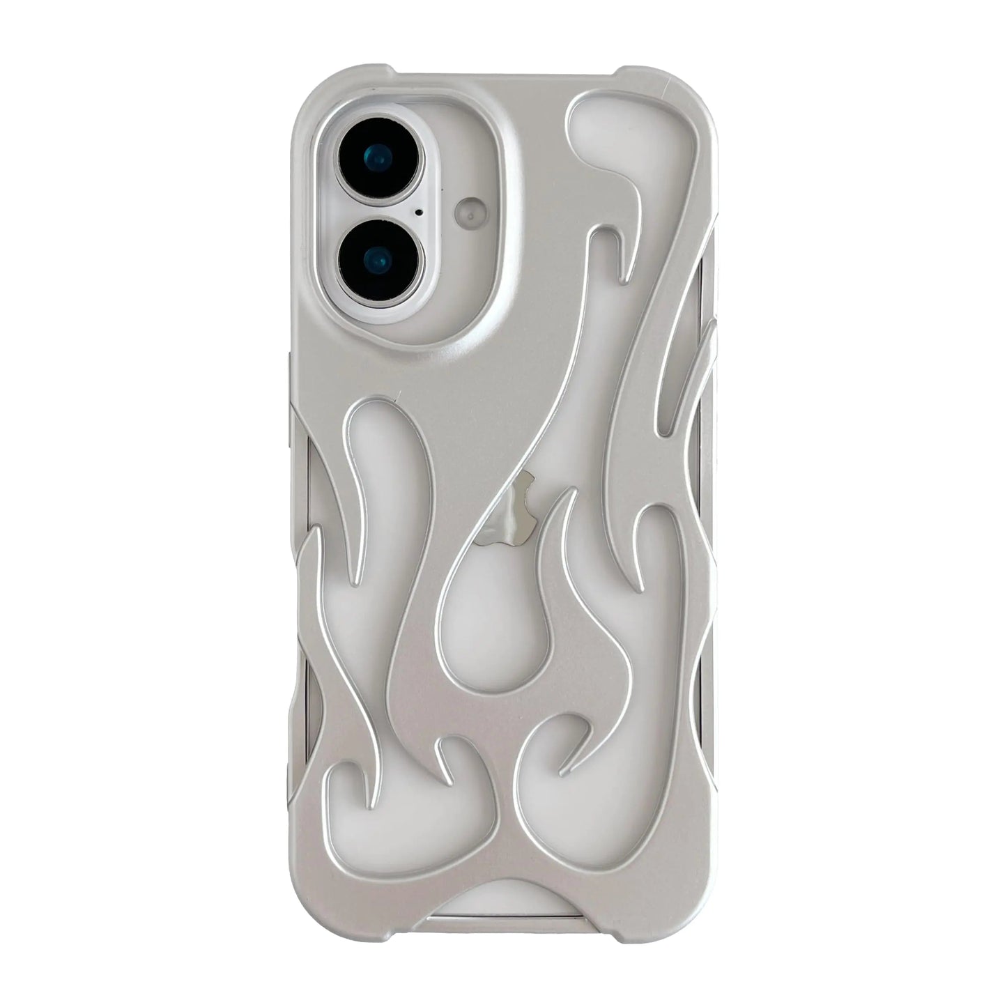 Heat Dissipation for iPhone Case, Solid Color Hollow Flame Matte Soft Phone Case (Silver,for iPhone 12) HejK.com Marketplace LLC