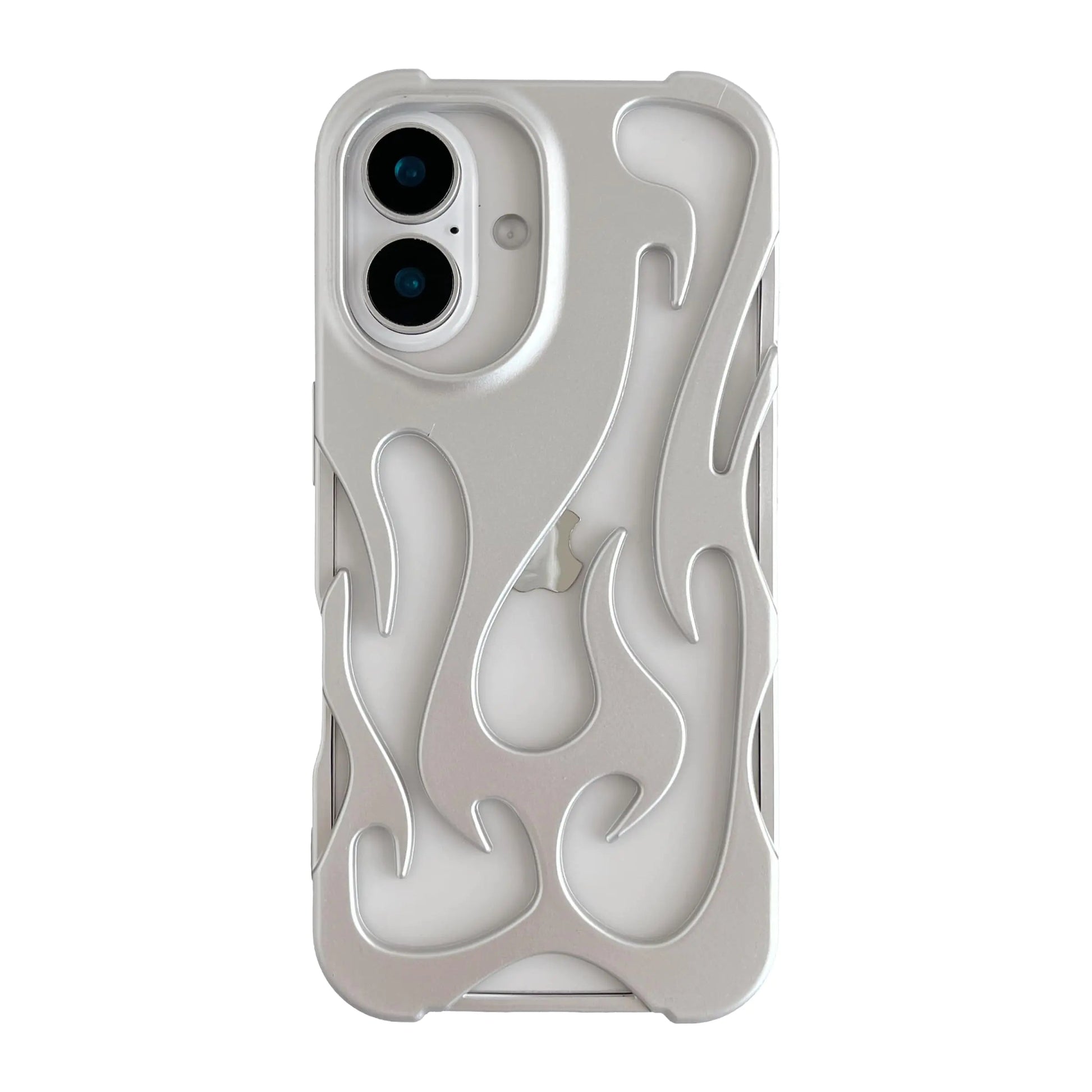 Heat Dissipation for iPhone Case, Solid Color Hollow Flame Matte Soft Phone Case (Silver,for iPhone 12) HejK.com Marketplace LLC