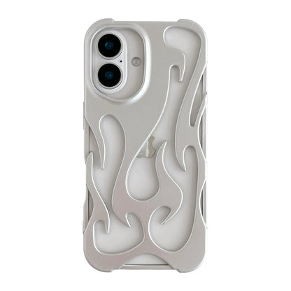 Heat Dissipation for iPhone Case, Solid Color Hollow Flame Matte Soft Phone Case (Silver,for iPhone 12) HejK.com Marketplace LLC