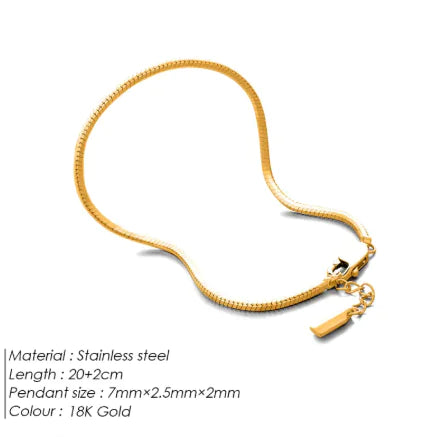 A stainless steel bracelet with a unique octagonal shape and snake bone-inspired links, presented on a white background.