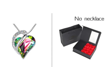 CrystalHeart Heart-Shaped Pendant Necklace WEM Support (www.WEM.support)