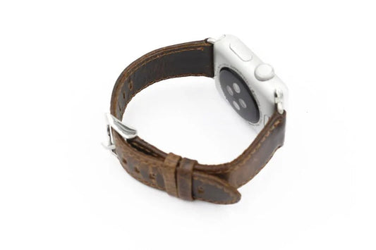 Handmade Vintage Leather iWatch Strap WEM Support (www.WEM.support)