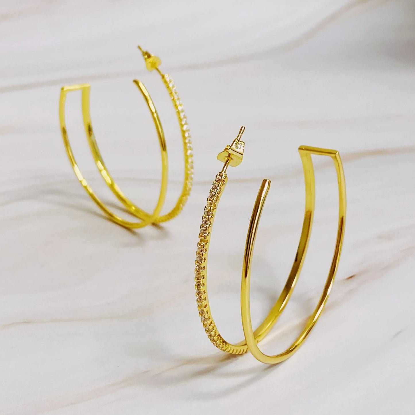 Doubled Open Top Hoop Earrings WEM Support (www.WEM.support)