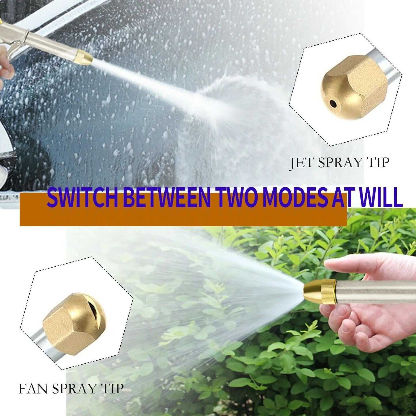 High Pressure Power Washer Water Spray Gun Nozzle Wand Attachment Garden Hose WEM Support (www.WEM.support)