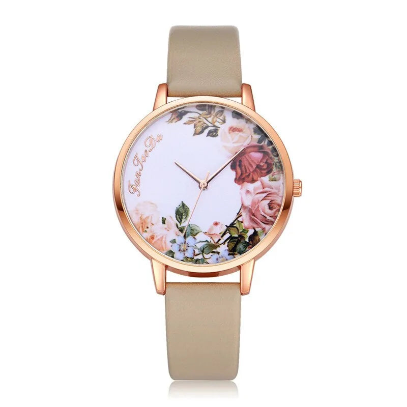 Simple White Floral Watch WEM Support (www.WEM.support)