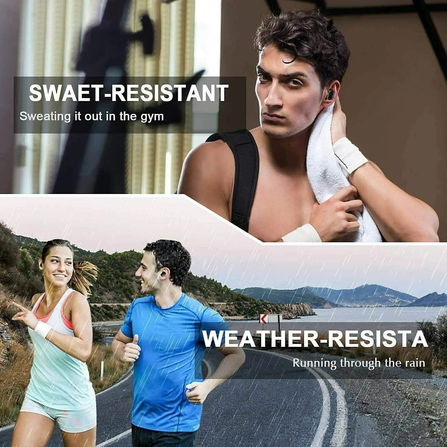 TWS Bluetooth Earbuds Waterproof Bluetooth 5.1 Headset Noise Cancelling Wireless WEM Support (www.WEM.support)