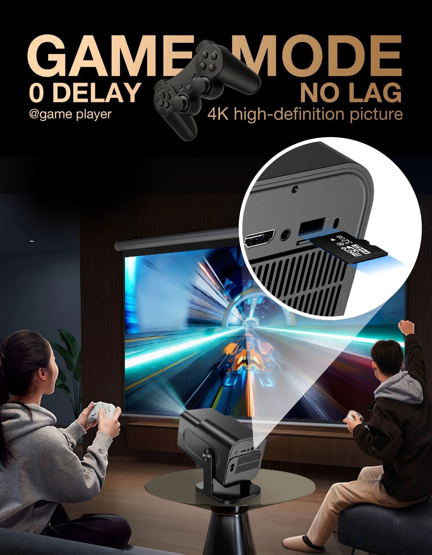 Portable Android Gaming Projector WEM Support (www.WEM.support)
